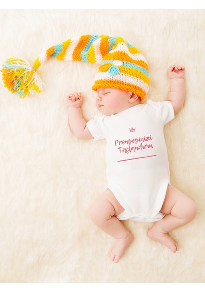 Kız Bebek Prensesinizi Taçlandırın Baskılı Body Zıbın