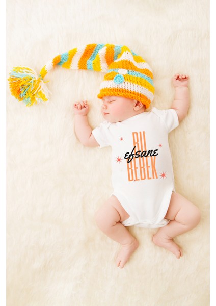 Unisex Bebek Bu Bebek Efsane Baskılı Body Zıbın