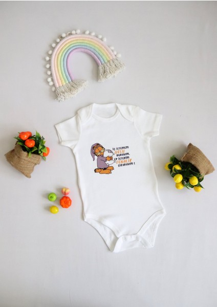 Unisex Bebek Iç Istemem Uslu Durayım Neşeli Trakya Baskılı Body Zıbın fiyatları