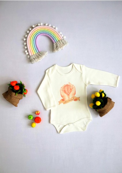 Unisex Bebek Avuç Kadar Ayaklar Baskılı Body Zıbın fiyatları