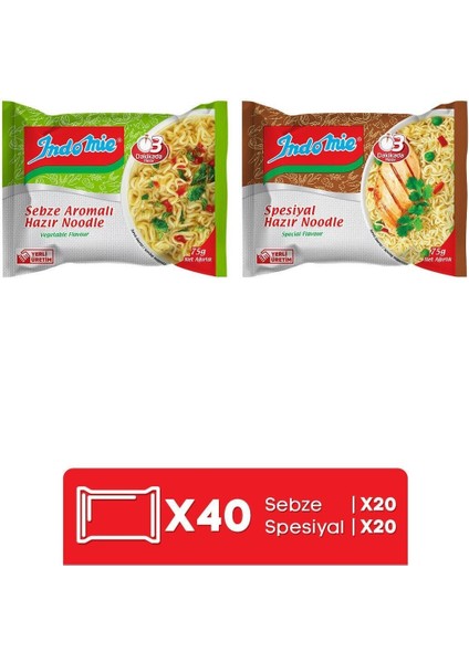 40'lı Mix (Spesiyal - Sebze) Hazır Noodle fiyatları