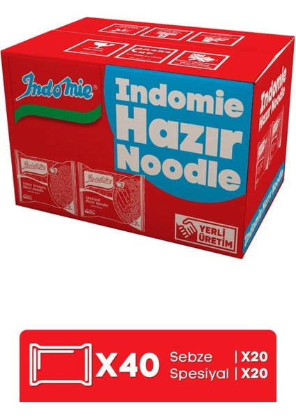 40'lı Mix (Spesiyal - Sebze) Hazır Noodle fırsatları