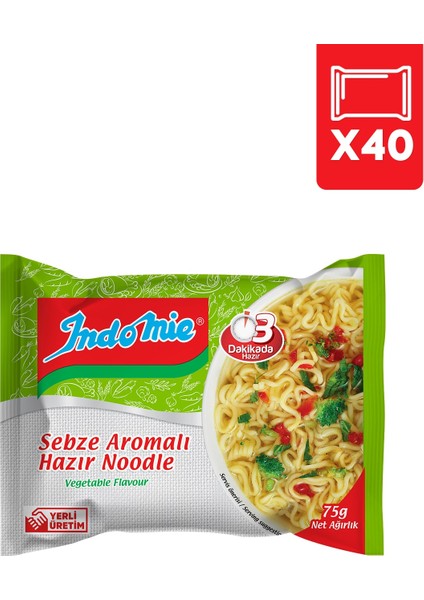 40'lı Sebze Aromalı Hazır Noodle Paket