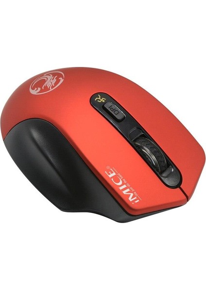 Imice 2000DPI Kablosuz Sessiz Silent Mouse Kırmızı