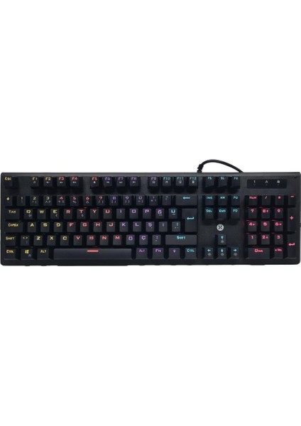 YH905 Rgb LED Işıklı ve Mekanik Tuşlu Oyuncu Klavyesi - DKA007