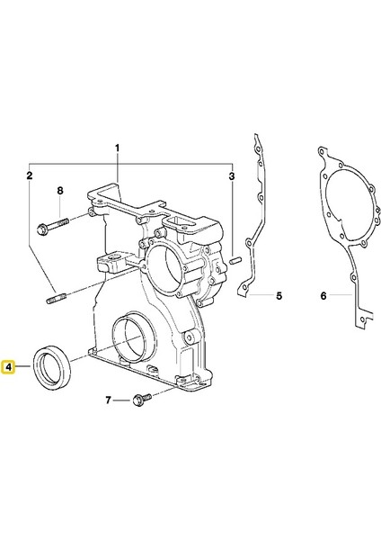 Bmw Uyumlu M47 M50 S50 M51 M52 M54 S54 Motor Ön Krank Keçesi 11142249532