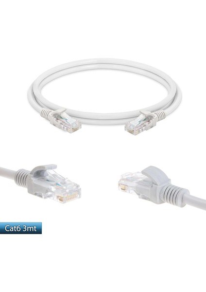 Cat6 Patch Network Ethernet Kablo 3 mt