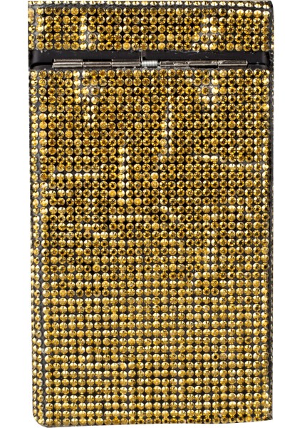 Kadın Gold Swarovski Taşlı Ince Sigara Kutusu modelleri