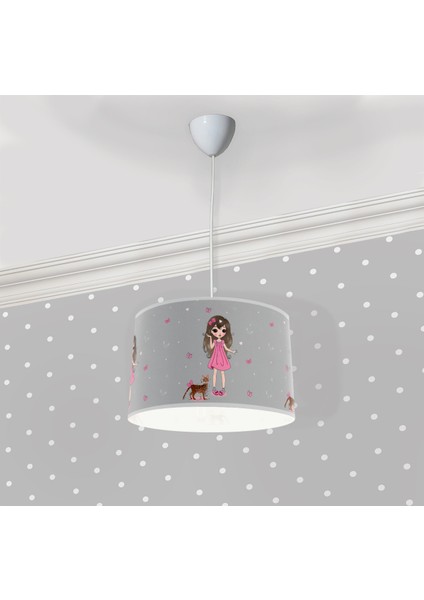 Sevi̇mli̇ Kız Kedi̇ ve Seksek Oyun Sarkıt Avize