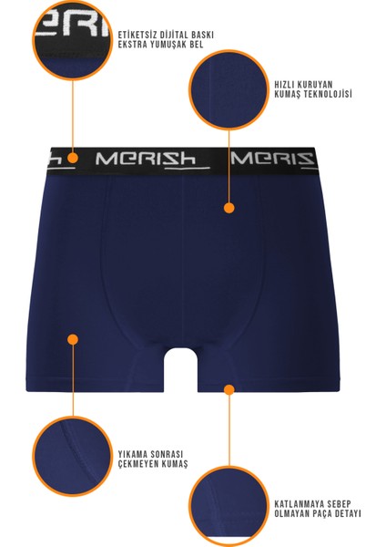 Erkek 6'lı Premium Likralı Boxer ( KUTULU ÜRÜN ) modelleri