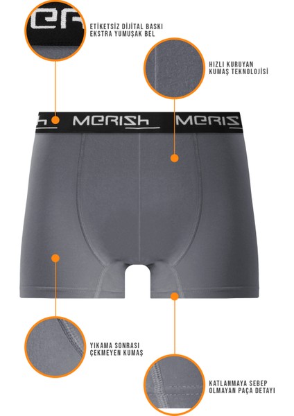 Erkek 6'lı Premium Likralı Boxer ( KUTULU ÜRÜN ) modelleri