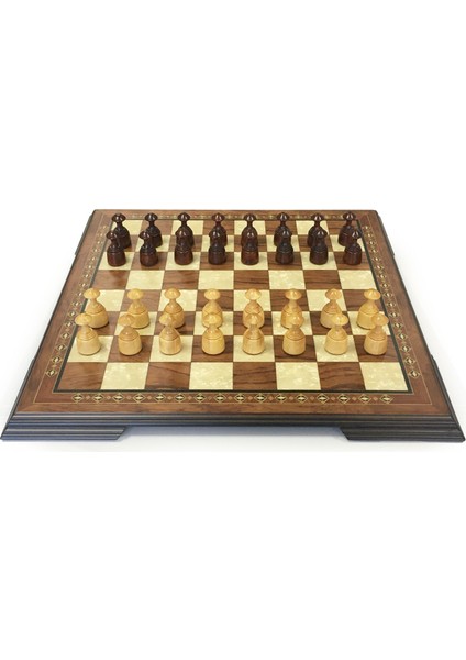 El Yapımı Ahşap Kızıl Dama Takımı 48 cm KAHVE-50MM fiyatları