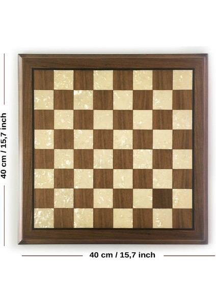 Masif Ceviz Sedefli Dama Takımı 40 cm KAHVE-50MM modelleri