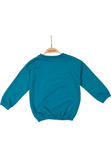 Kız Çocuk Baskılı Sweatshirt (2-12YAŞ)