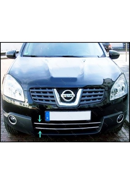 Nissan Qashqai J10 Krom Alt Ön Panjur 2 Parça 2007-2010 Paslanmaz Çelik modelleri