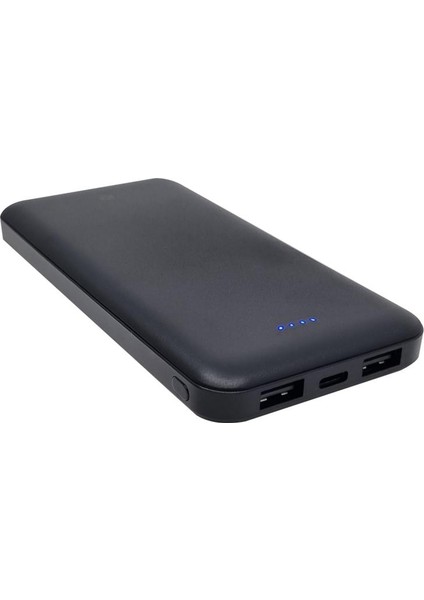 TB-10 10000 mAh Powerbank Type-C Girişli 2xUsbA Çıkışlı Siyah