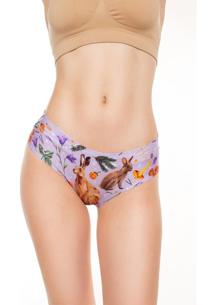 Kadın Çok Renkli Dikişsiz Izsiz Bikini Slip Külot