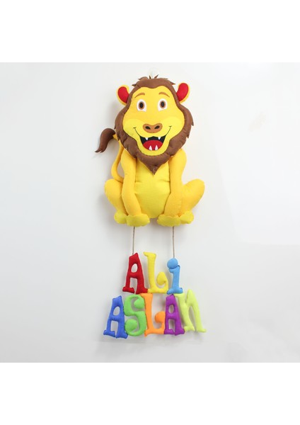 Ali Aslan Isimli Aslanlı Bebek Odası Kapı Süsü