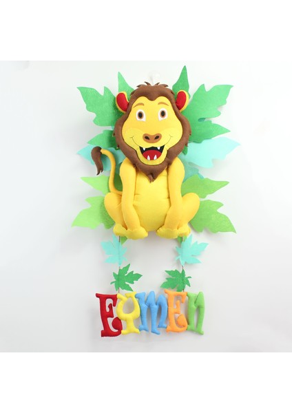 Eymen Isimli Aslanlı Bebek Odası Kapı Süsü