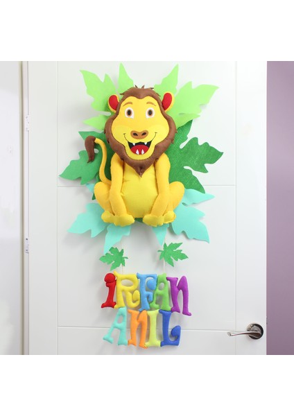 Irfan Anıl Isimli Aslanlı Bebek Odası Kapı Süsü