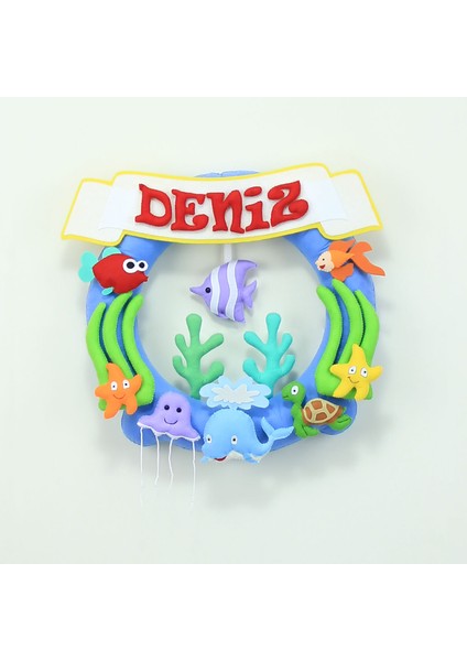 Deniz Isimli Okyanus Bebek Odası Kapı Süsü