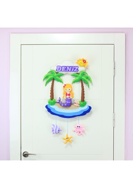 Deniz Isimli Deniz Kızlı Bebek Kapı Süsü fiyatları