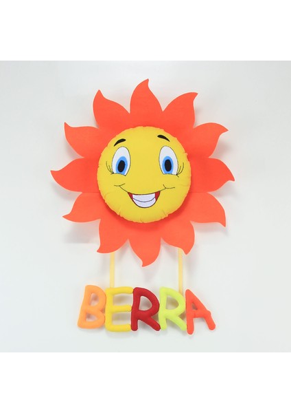 Berra Isimli Güneşli Bebek Odası Kapı Süsü