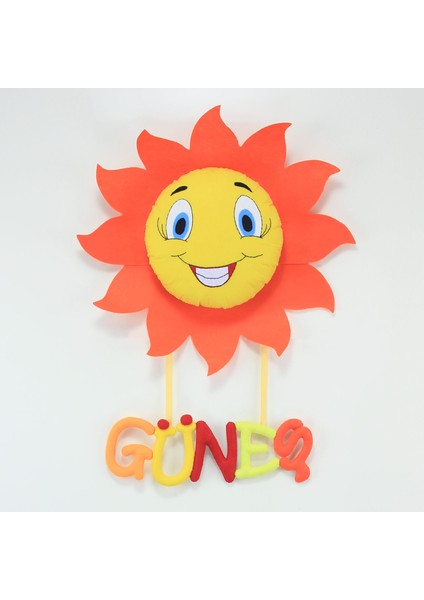 Güneş Isimli Güneşli Bebek Odası Kapı Süsü