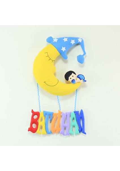 Batuhan Isimli Aydedeli Bebek Odası Kapı Süsü