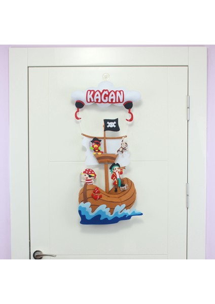 Kağan Isimli Korsan Temalı Bebek Kapı Süsü fiyatları