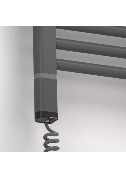 Haiti Elektrikli Havlupan 600 Watt 400 x 1800 cm cm Düz Antrasit (Oned On/off Termostatlı) Sol
