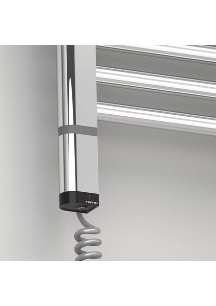 Haiti Elektrikli Havlupan 300 Watt 600 x 1200 cm Düz Krom (Oned On/off Termostatlı) Sol