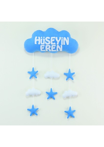 Hüseyin Eren Isimli Bulutlu Bebek Kapı Süsü