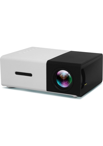 YG300 Pro LED Mini 480X272 Piksel 1080P HDMI USB Taşınabilir Projektör - Siyah (Yurt Dışından)