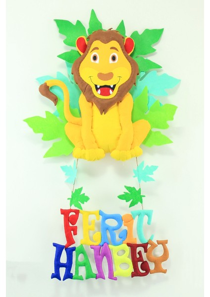 Ferit Hanbey Isimli Aslanlı Bebek Odası Kapı Süsü