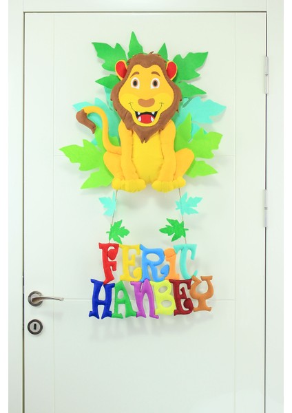 Ferit Hanbey Isimli Aslanlı Bebek Odası Kapı Süsü fiyatları