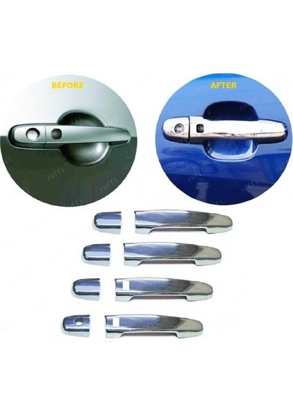 Toyota Corolla Krom Kapı Kolu 4 Kapı 2007-2012 P. Çelik Sensörlü