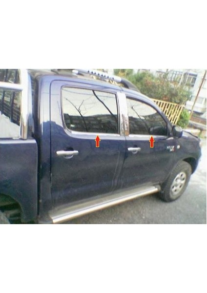 Toyota Hilux Krom Cam Çıtası 4 Prç. 2006 Üzeri P. Çelik