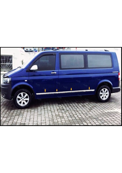 Vw T5 Transporter Krom Yan Kapı Çıtası 7 Prç 2003-2015 Uzun Şase