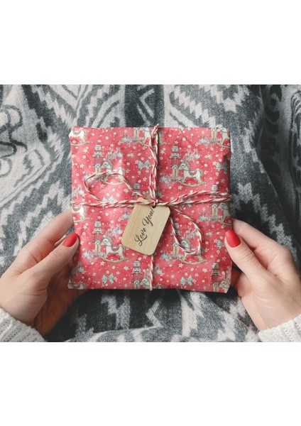 50 x 70 cm Büyük Boy Yeni Yıl Kurşun Asker Yılbaşı Temalı Hediye Paketleme Ambalaj Kağıdı (6’lı Paket)