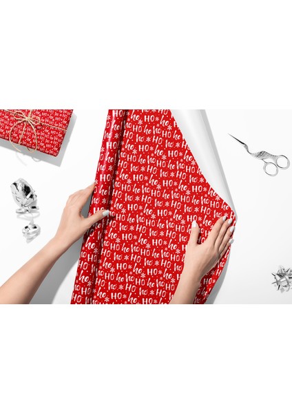 50 x 70 cm Yeni Yıl Yılbaşı Ho Ho Noel Temalı Hediye Paketleme Ambalaj Kağıdı (6’lı Paket) fiyatları
