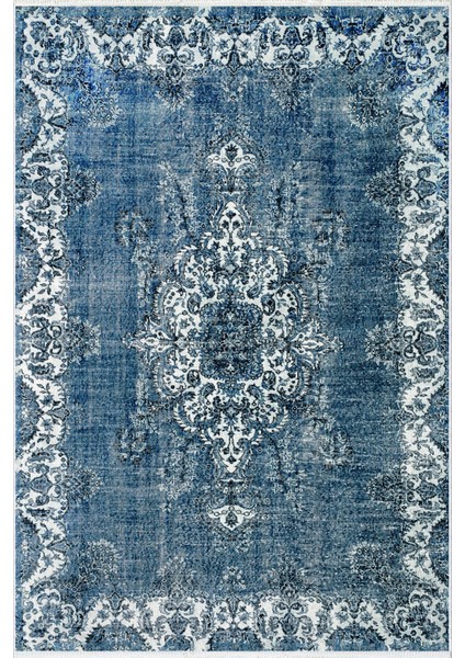 Yolluk Mavi Kaymaz Kesme Yıkanabilir Ince Dijital Baskı Koridor Halısı fiyatları