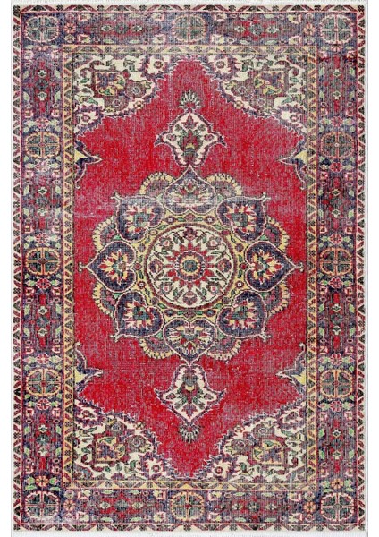 Yolluk Otantik Bordo Kaymaz Kesme Yıkanabilir Ince Dijital Baskı Koridor Halısı