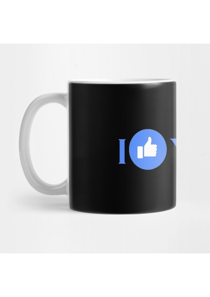 Emoji I Like You Blue Like Facebook Sign Like Design Kupa Bardak