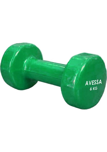 6 kg Vinly Kaplı Dambıl 1 Adet Pvc