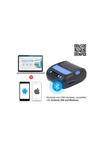 Mılestone MHT-P80F Bel Printer (Fiş ve Barkod)Mobil Bluetooth