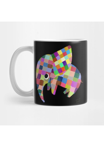 Fil Elmer The Patchwork Elephant Kupa Bardak