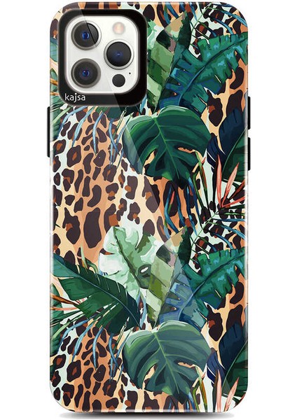 Apple iPhone 12 Pro Kılıf Vahşi Doğa Tasarımlı Kajsa Wild Kapak NO2 Renkli