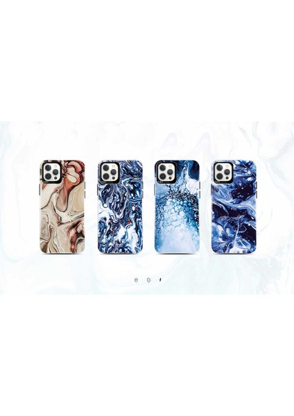 Apple iPhone 12 Pro Max Kılıf Ebru Sanatı Tasarımlı Kajsa Lava Kapak NO4 Renkli fiyatları