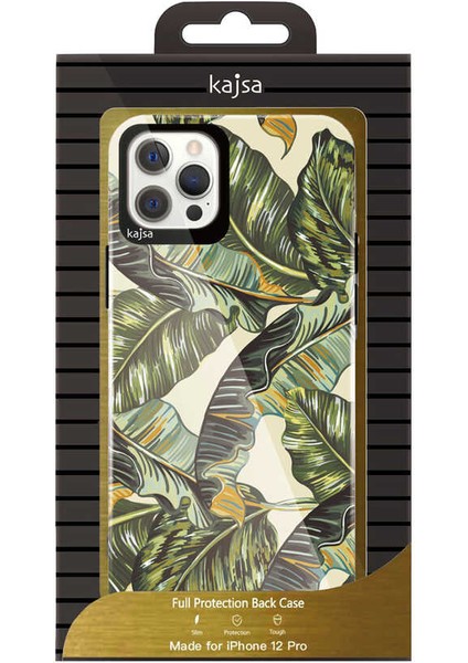 Apple iPhone 12 Pro Max Kılıf Çiçek Tasarımlı Kajsa Botanic Kapak NO3 Renkli modelleri